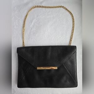 Michael Kors Lana Envelope Black Clutch Leather